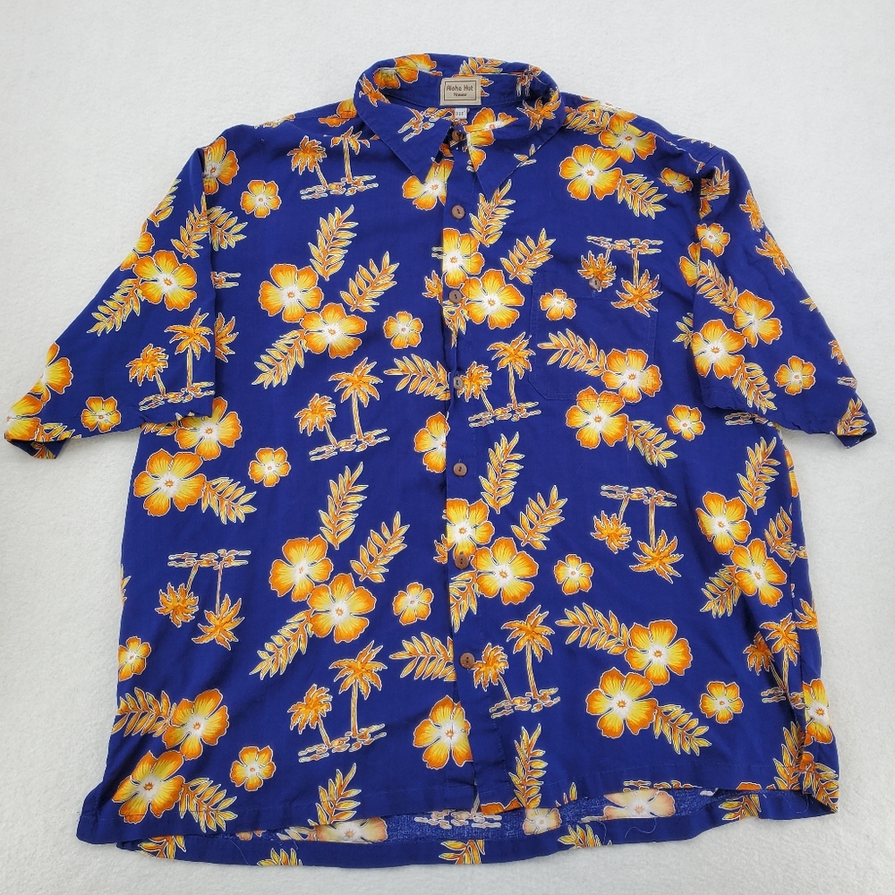 Aloha Hut Hawaii Vintage Hawaiian Shirt Mens Size 3XL